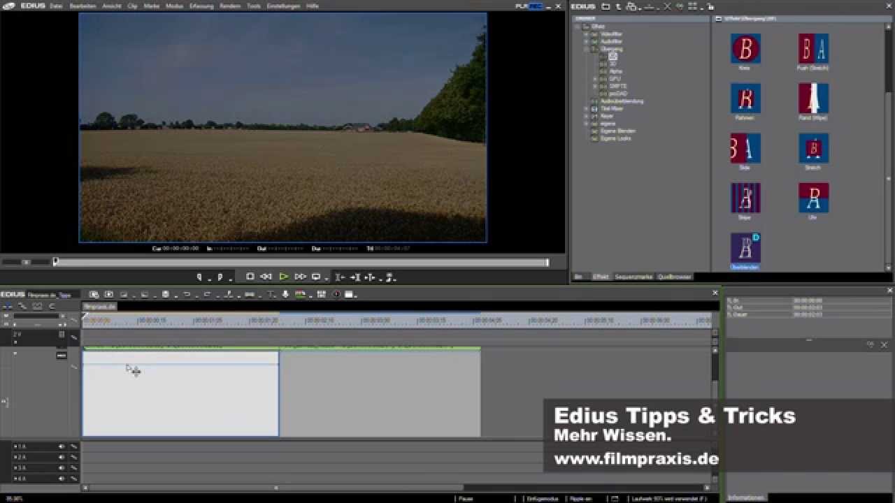 EDIUS TRICK - Richtig &Uuml;berblenden, Ein- und Ausblenden + Tipss - Wissen aus der Filmpraxis