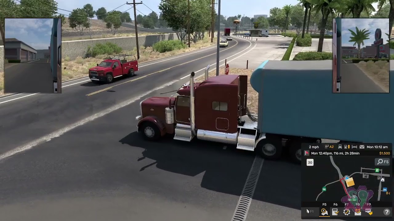 American Truck Simulator/ First Look Ep#1 Getting Started going to Oakland CA.  🚊👍🔔🚚