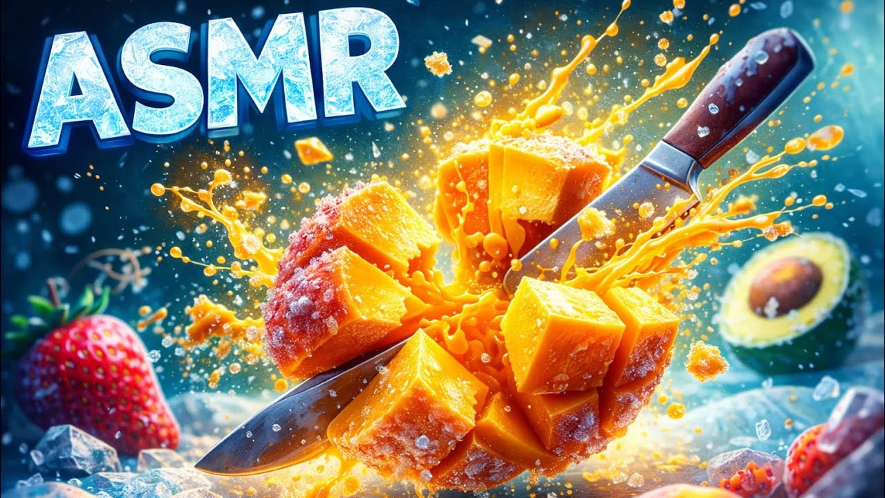 The Juiciest Frozen Fruit ASMR You’ll Ever Hear 🍉❄️🍓 ￼#asmr #viral #trending #ytshorts #shortvideo