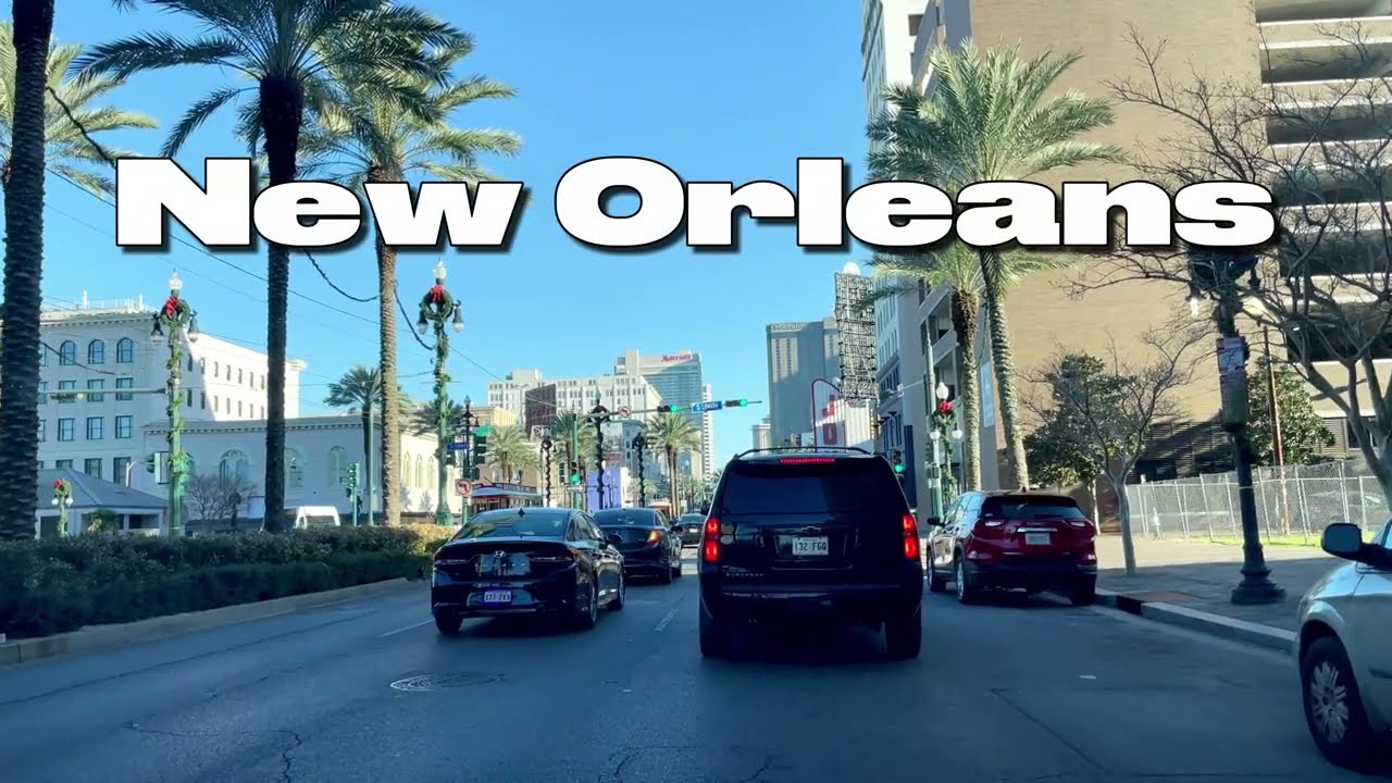 Driving in New Orleans , downtown New Orleans, Louisiana , USA | New Orleans tour 4K