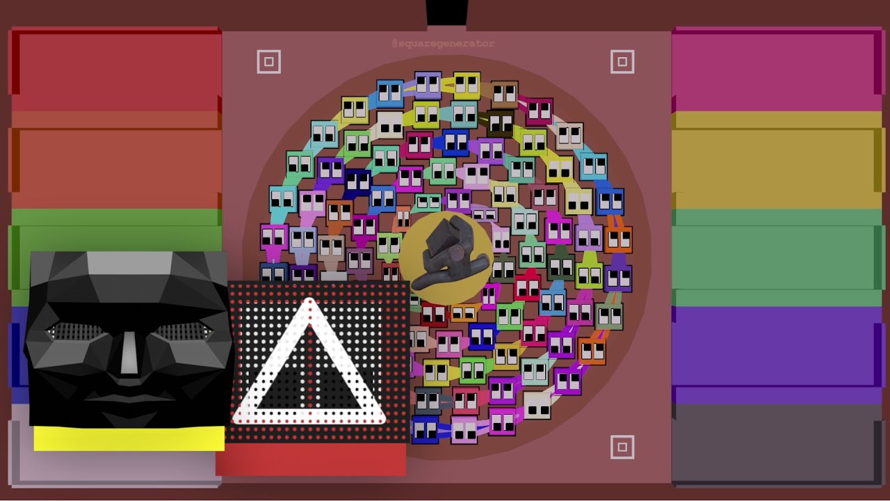 Racing squares play Mingle game!