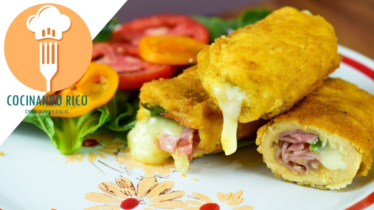 Rollitos de Pollo Rellenos de Jamón y Queso