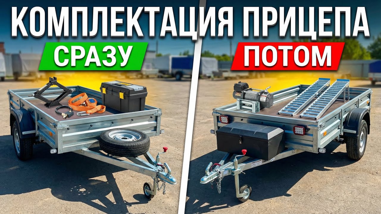 ❗️ТОП ОШИБОК при комплектации автомобильного прицепа: что купить сразу, а что потом!