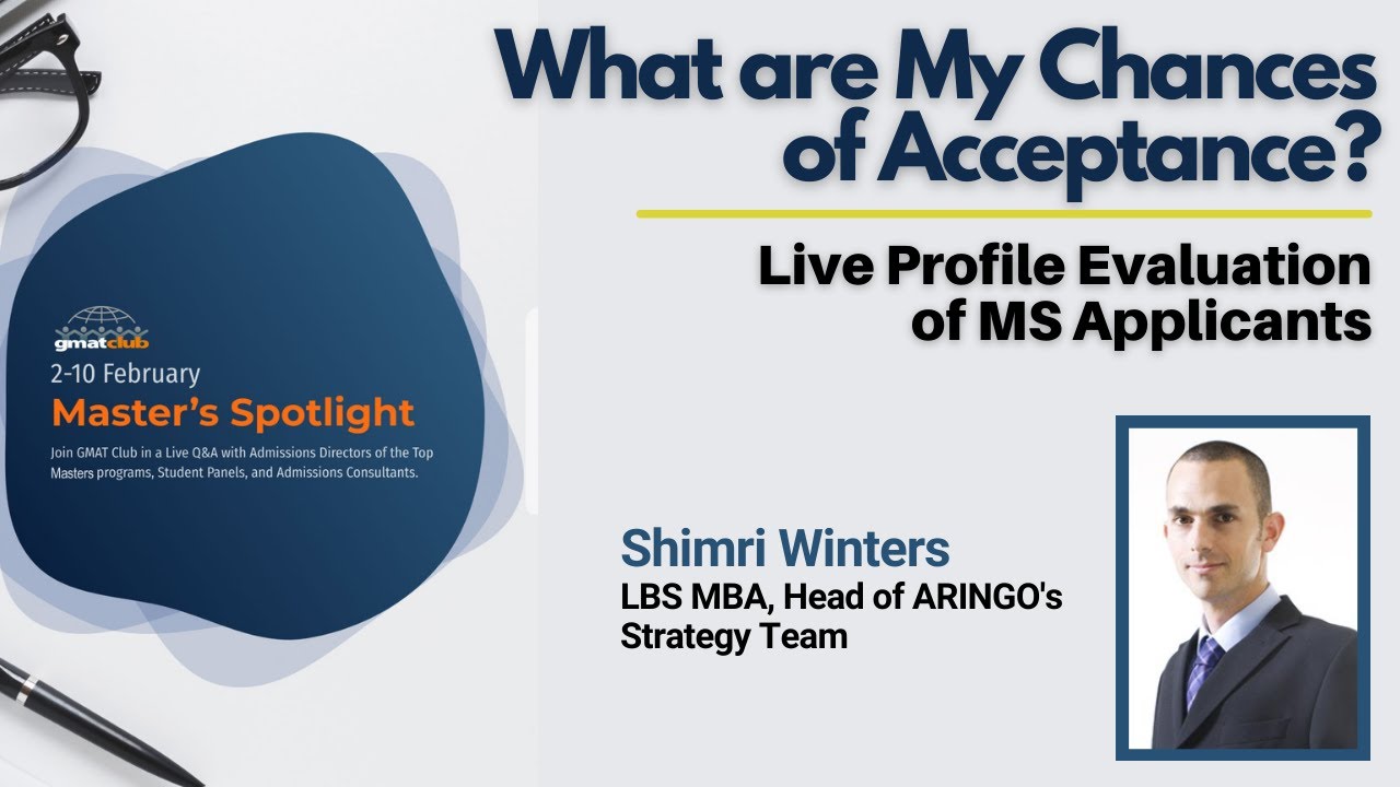 Live Masters Profile Evaluation by ARINGO | Masters Spotlight Fair 2021