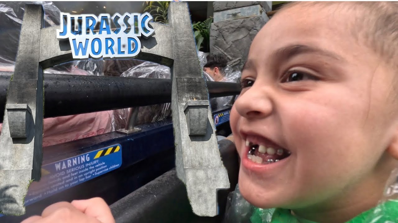 Young Azell rides Jurassic World Ride. Universal Hollywood New Year’s Eve 2025