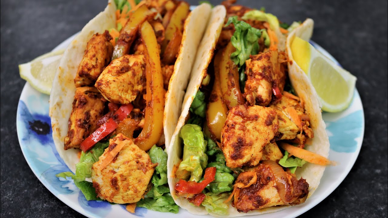 Flatbread Curried Chicken Wraps