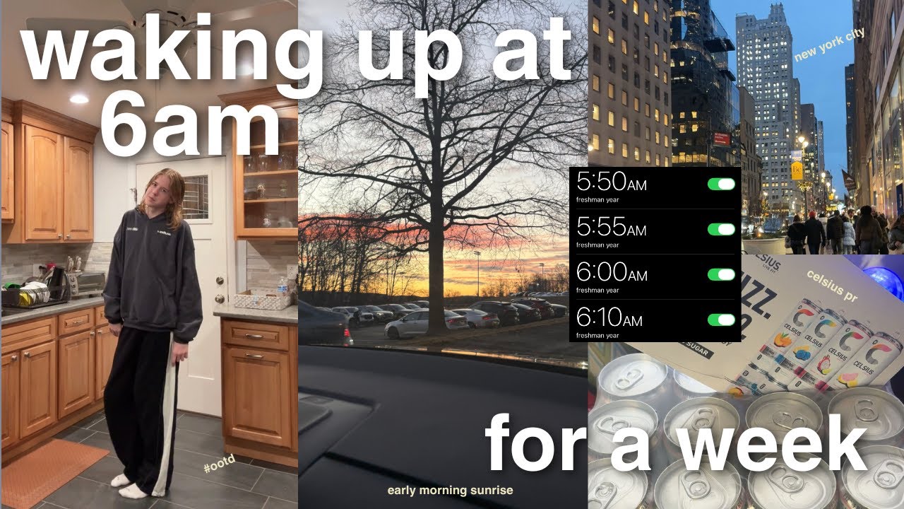 WAKING UP AT 6AM FOR A WEEK | sunrises, productive school days, morning routines, school vlog + more