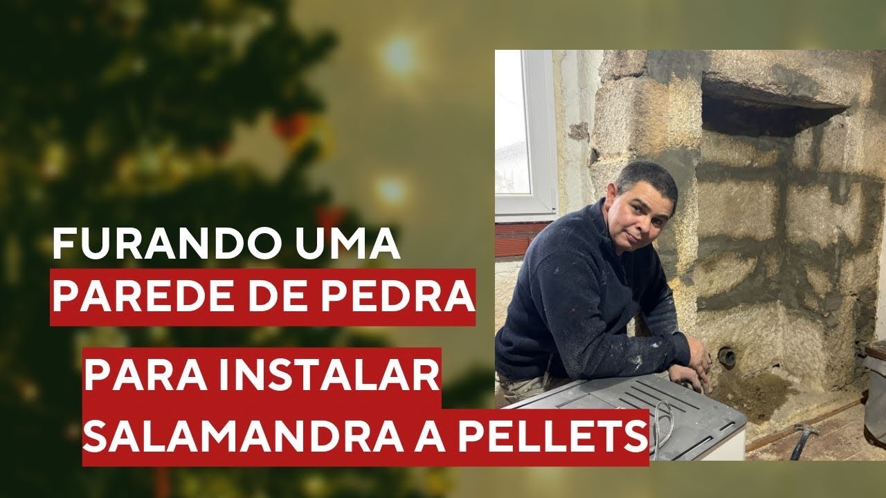 Fazendo um buraco numa parede de pedra 