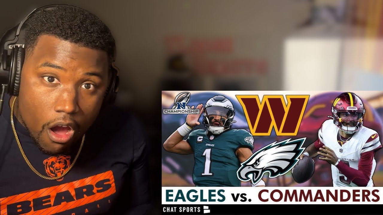 Bears Fan Reacts To Washington Commanders vs. Philadelphia Eagles 24 NFC Championship Highlights