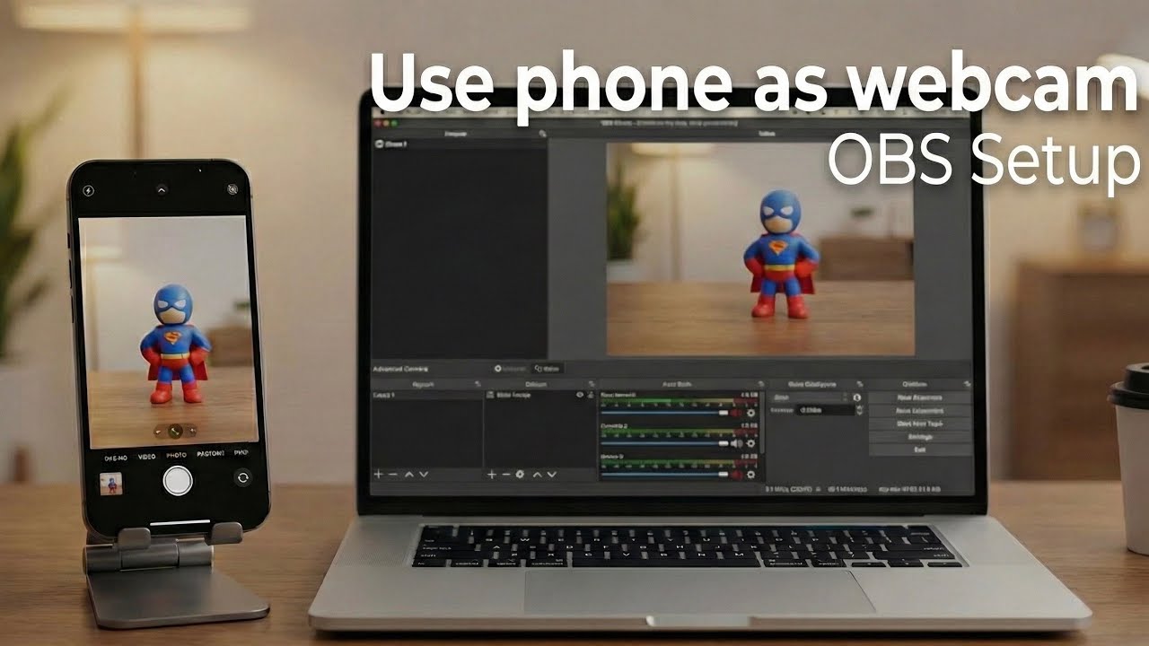 How to Use Phone as Webcam in OBS Studio (Free | DroidCam)