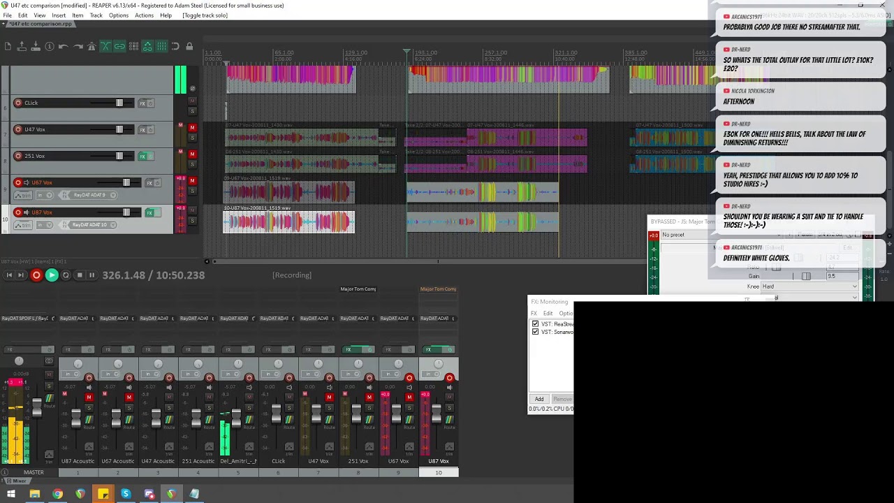Playing around with a U47, U67, U87 and Tele 251! - Live Stream Tech Test
