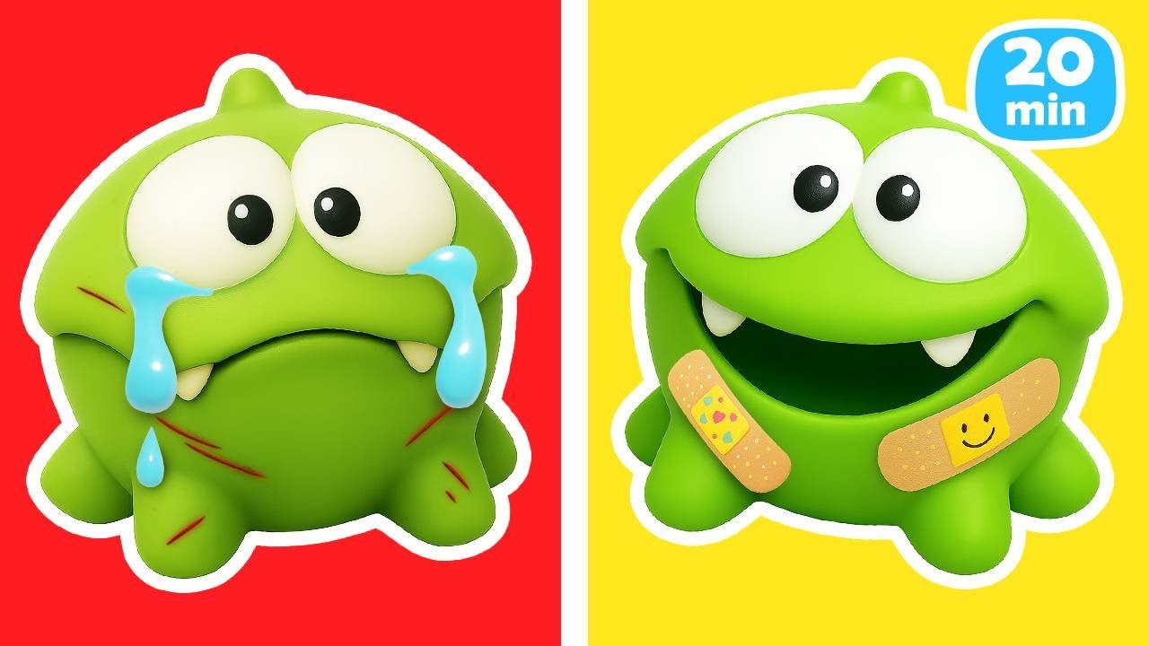 Om Nom juega en el parque infantil