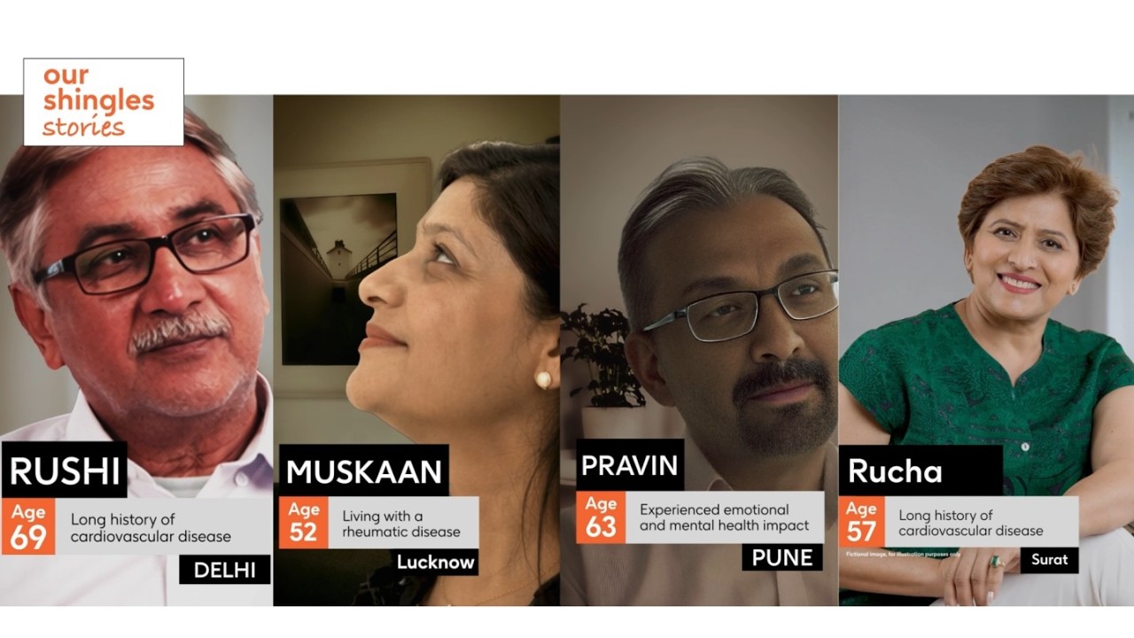 4 people. 4 stories. 4 lives disrupted by Chronic illnesses – made worse by Shingles.