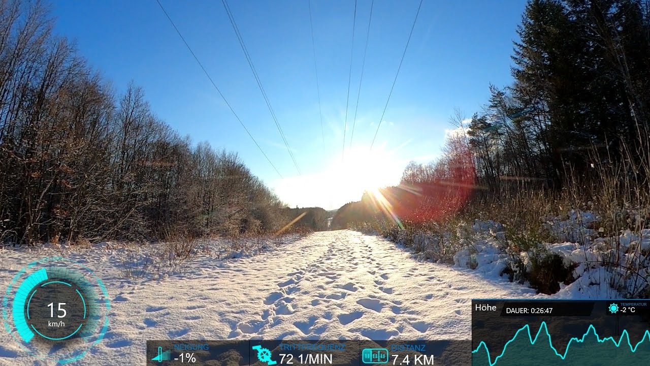Ultimate 30 minute Scenic Winter Snow Bike Indoor Cycling Workout 🚵‍♂️☃❄🌞