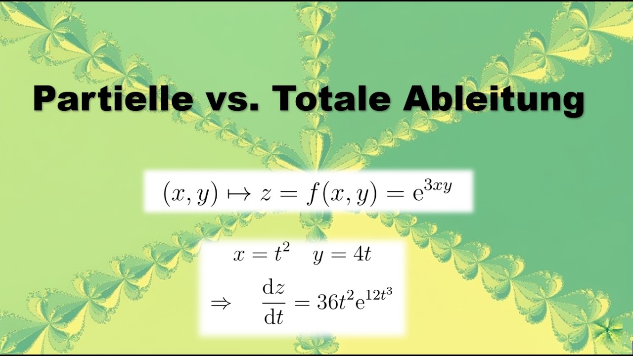 Partielles Ableiten und die totale Ableitung: Ein Beispiel