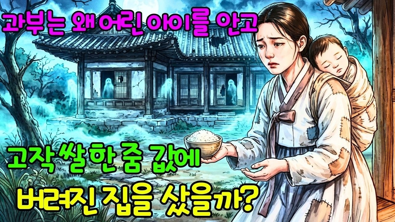 어머니는 아이를 안고 보리 한 줌 값에 저주받은 집을 샀다… 다음 날 아침, 모두의 예상을 완전히 뒤집는 일이 벌어졌다?!전설 | 동화 | 민담 | 야담