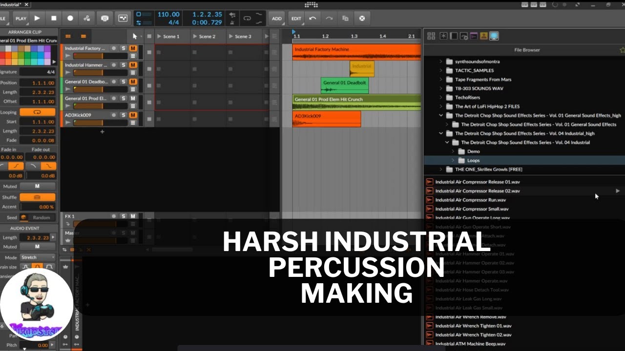 Creating a Harsh/Industrial drum/percussion loop