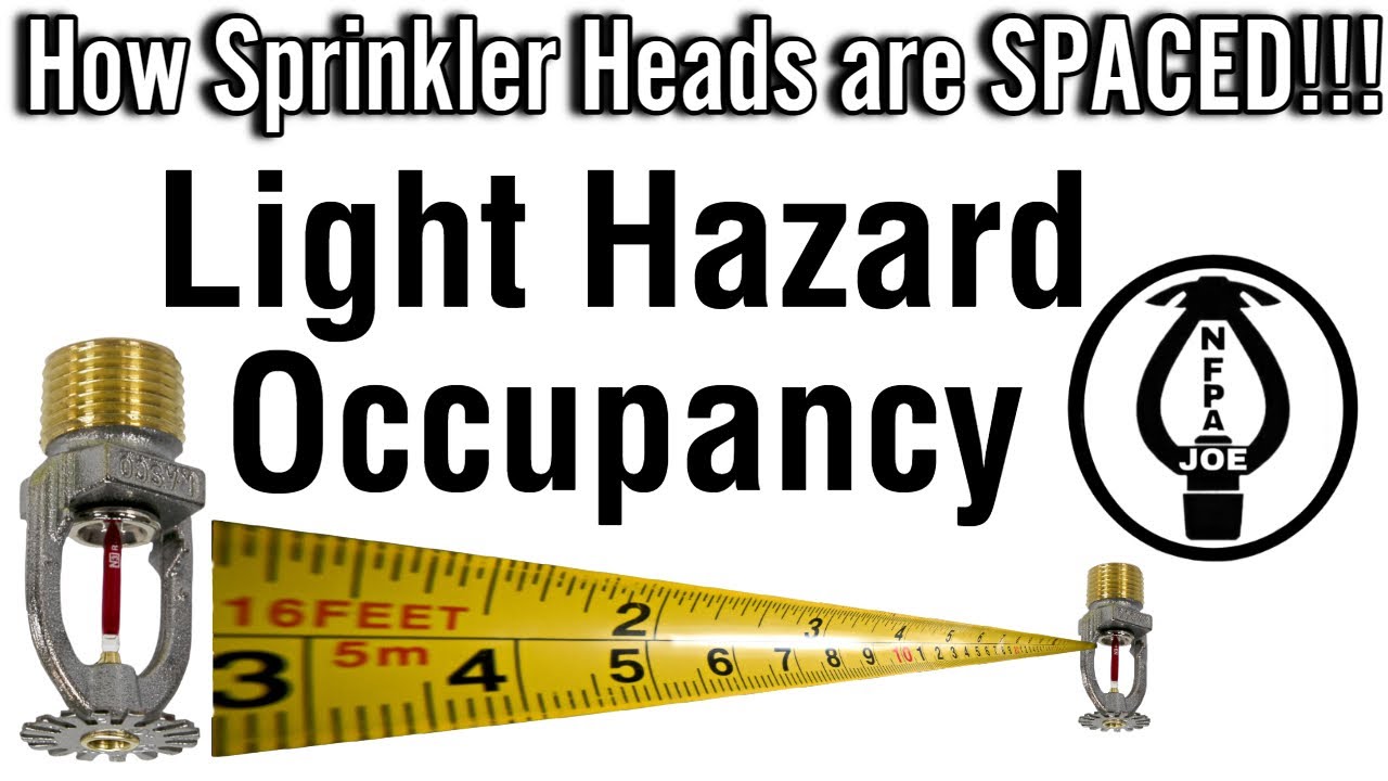 Light Hazard Occupancy NFPA 13 Fire sprinkler head spacing.