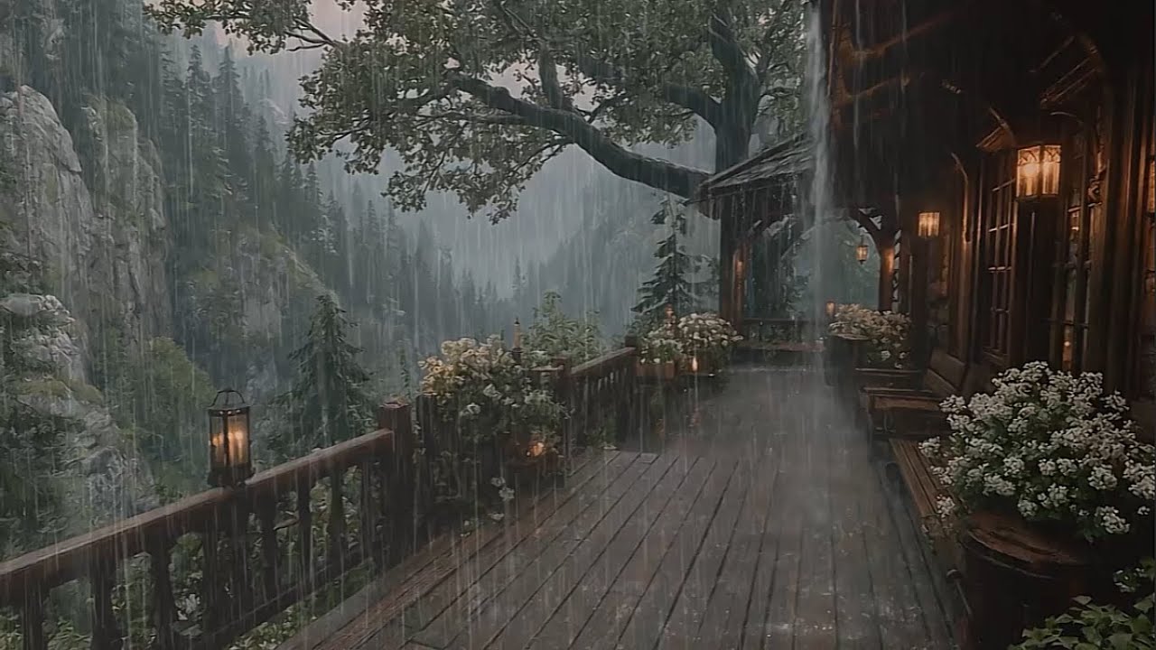 Heavy Rain and Soft Thunder 🌧 Deep Sleep White Noise for Stress Relief