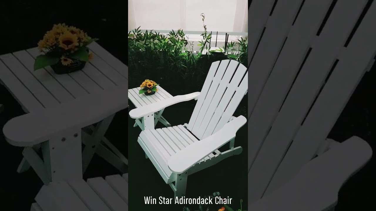 Win Star HDPE 100% Recycled Poly Plastic Lumber Made Outdoor Patio Adirondack Chair