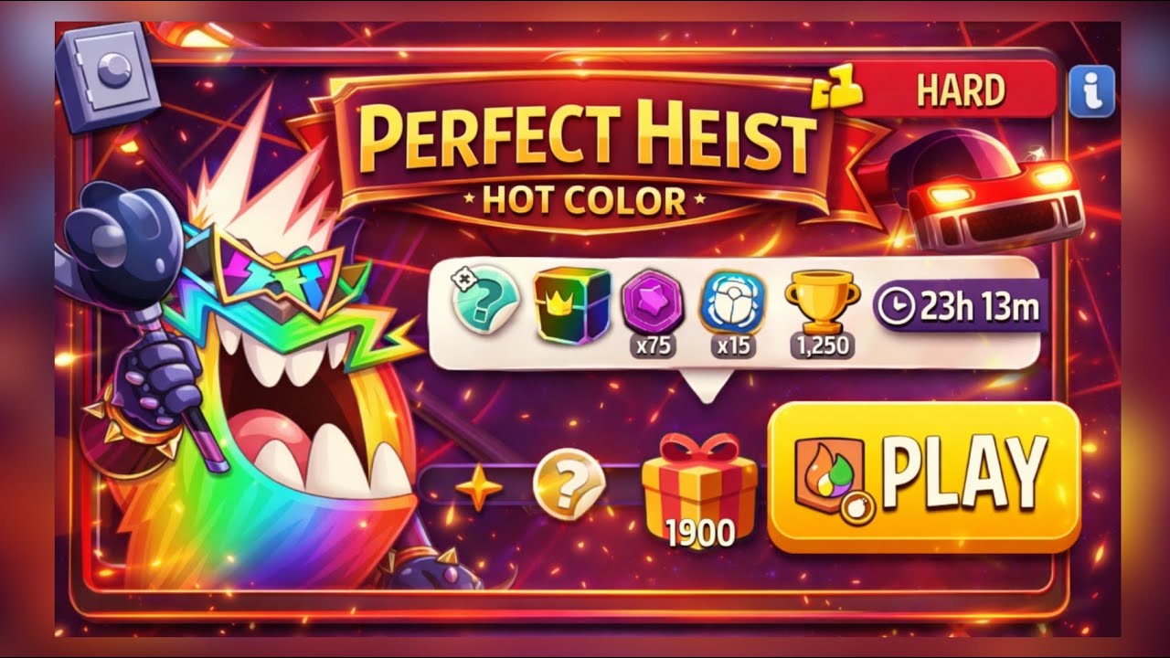 Hard hot color solo challenge|perfect heist|match masters