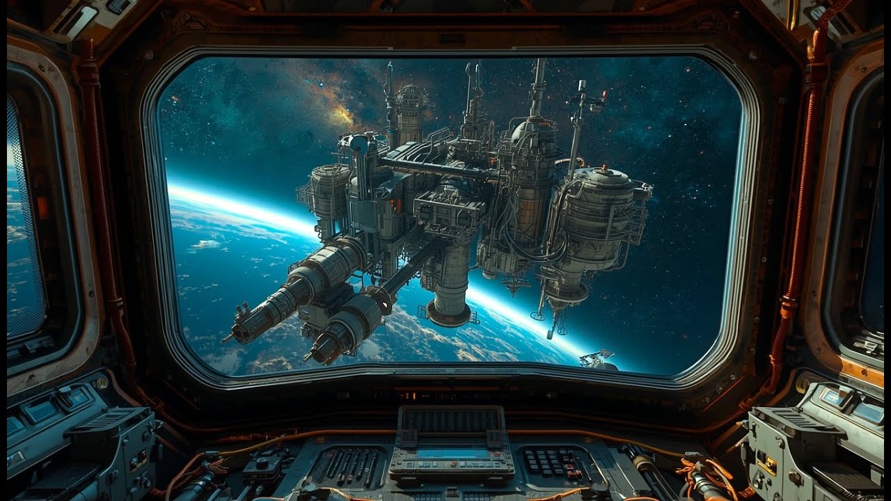 Inside an Industrial Space Station Control Centre | Calm Ambient Music for Focus and Work