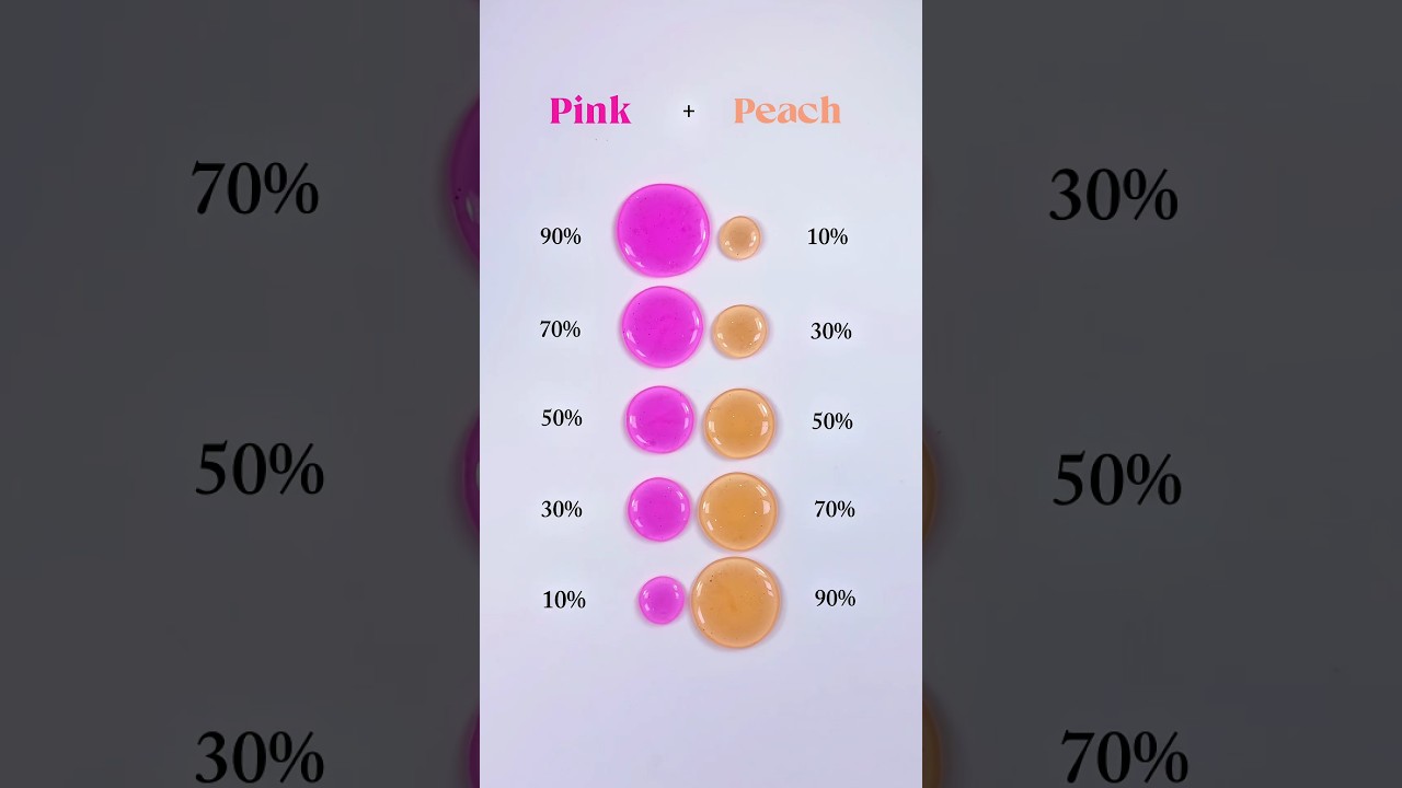 Let's Mixing Pink + Peach  Color Mixing😍🌈 #colormixing #painting #art #satisfying #fyp