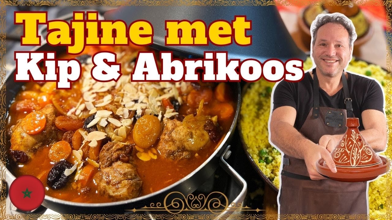 Marokkaanse Tajine met Kip, Abrikoos en Amandelen