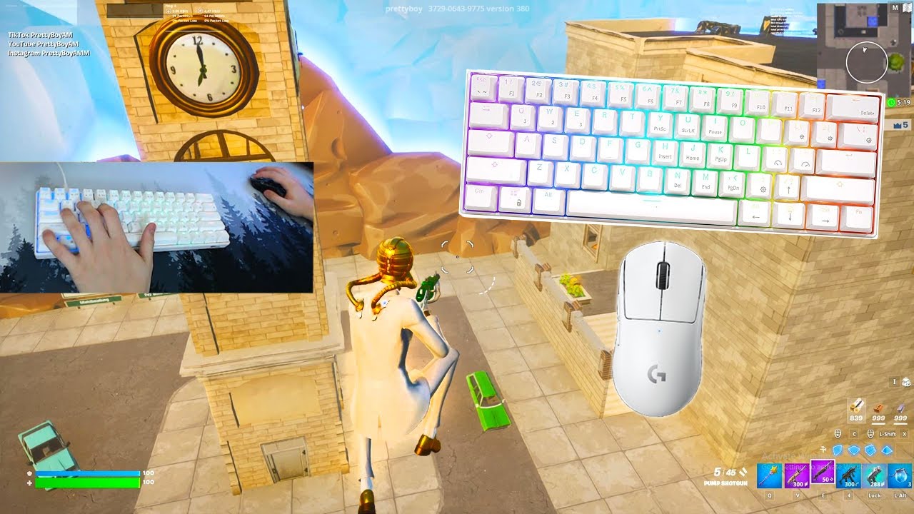 RK61 ASMR Chill🤩Satisfying Gameplay Keyboard Fortnite 240 FPS 4K