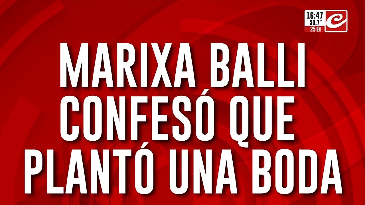 Marixa Balli confesó que plantó una boda