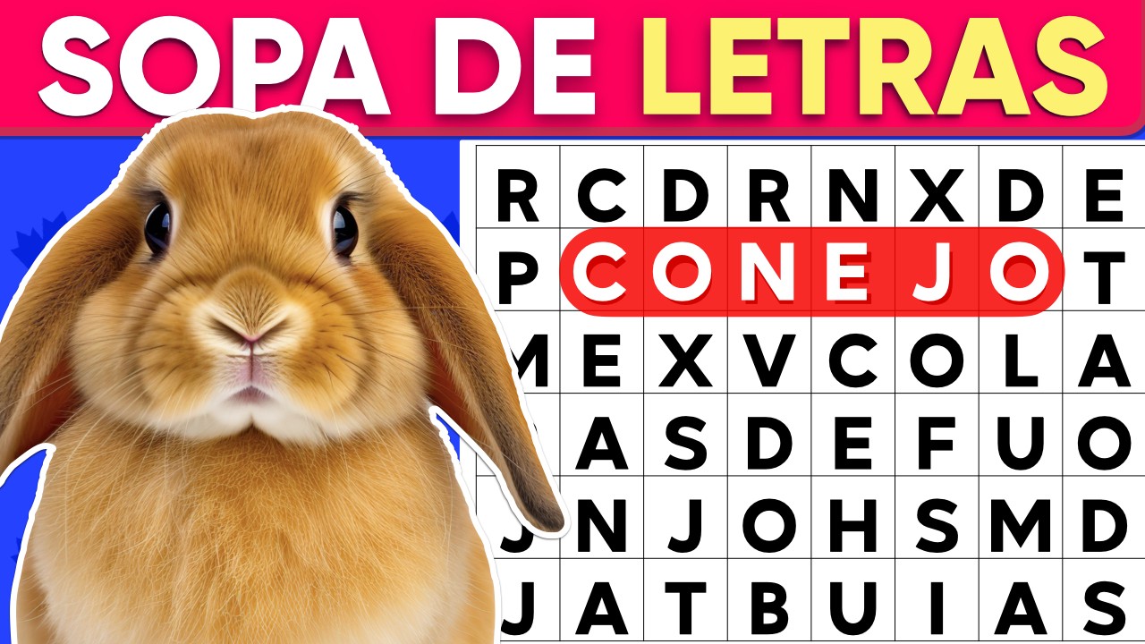 SOPA De LETRAS 20 Animales De 