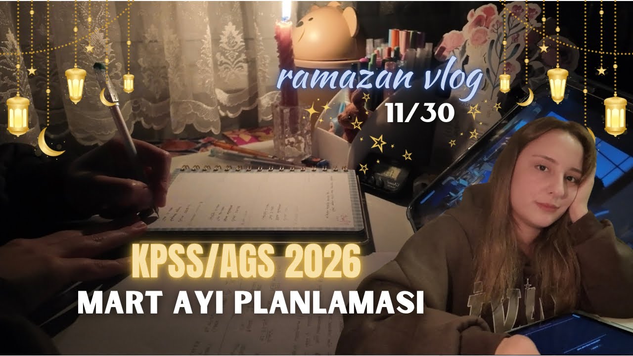 günlük vlog, mart ayı programı..🎯 | kpss/ags 2026 💫 #kpss #ags 