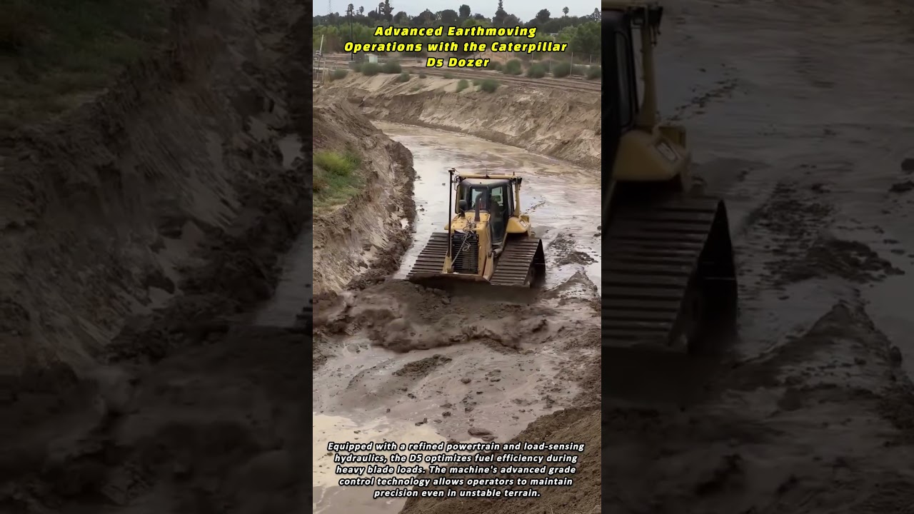 Advanced Earthmoving Operations with the Caterpillar D5 Dozer