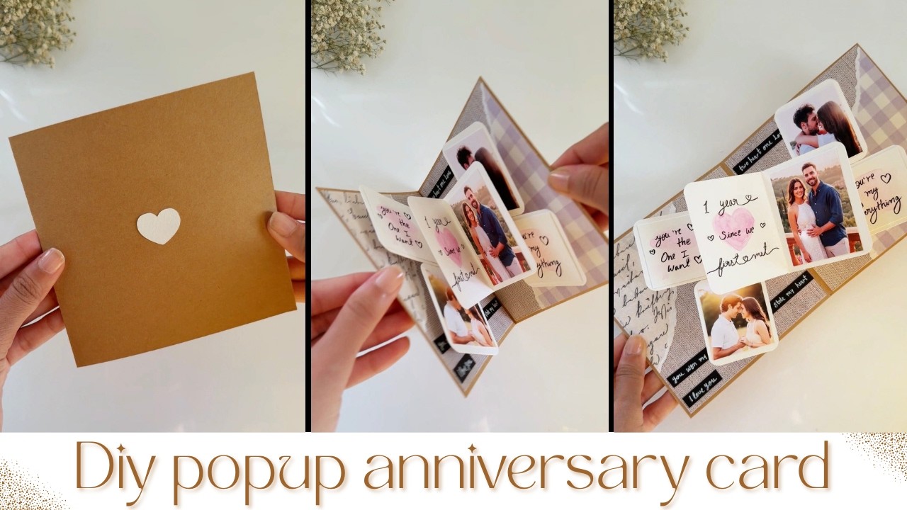 This Anniversary Card Opens Into Memories 😍 | DIY Popup Surprise Card
