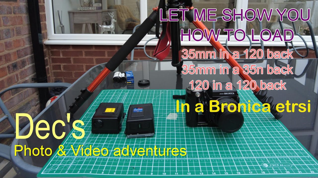loading 120 film and 35mm film in a Bronica ETRSi