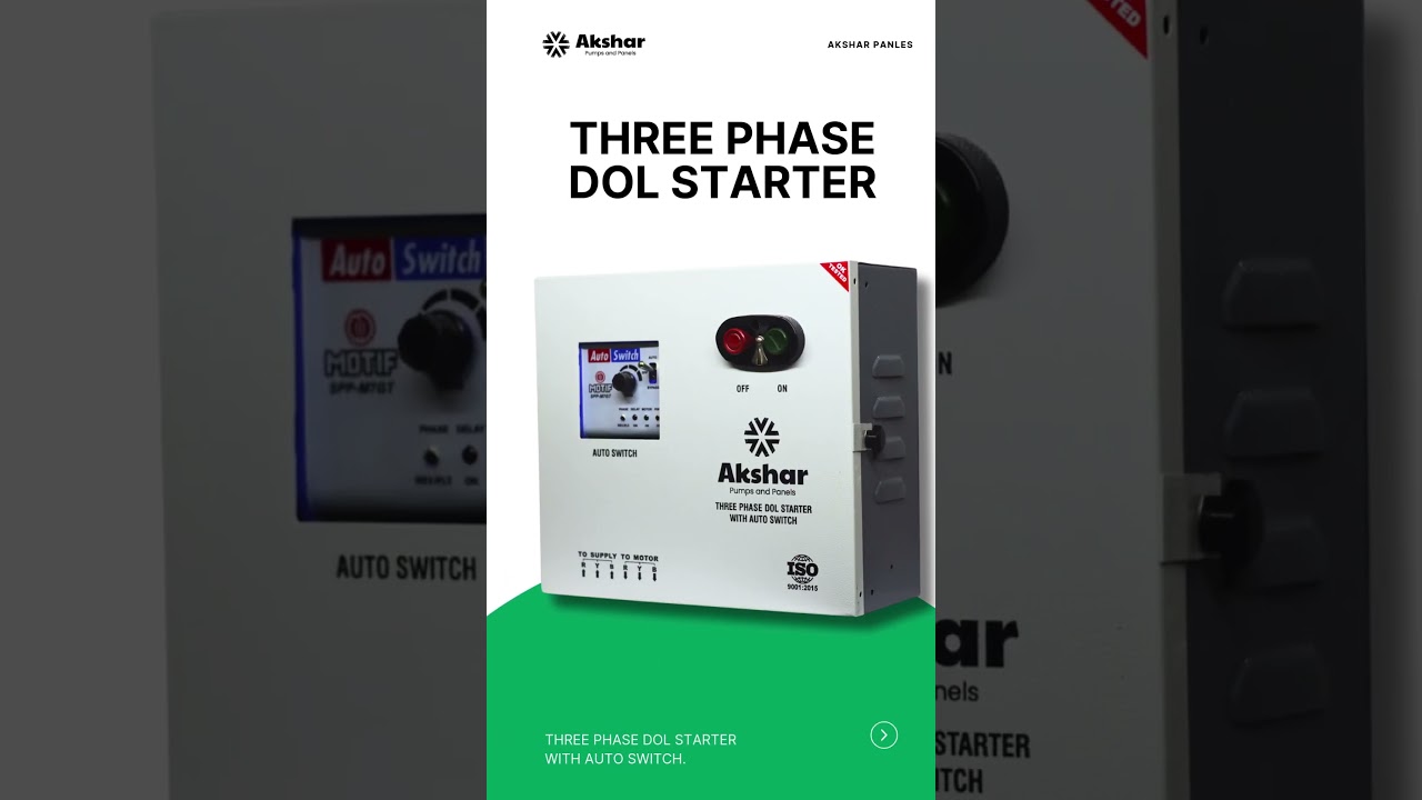 All 3 Phase Starter Models in Action 🔌 | Digital DOL Starter | Akshar Panels #submersiblestarter