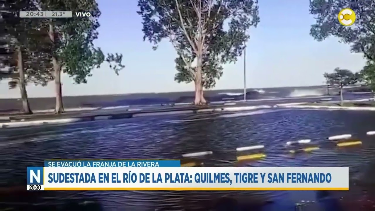 Quilmes, Tigre y San Fernando evacuadas por la sudestada en el R&iacute;o de la Plata | N20:30 | 19-01-2026
