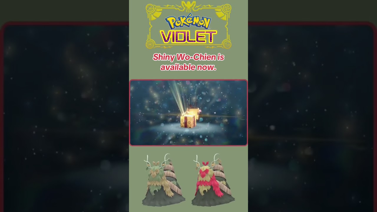 Shiny Wochien available now in mystery gift. #pokemon #shinypokemon #wochien #shinywochien