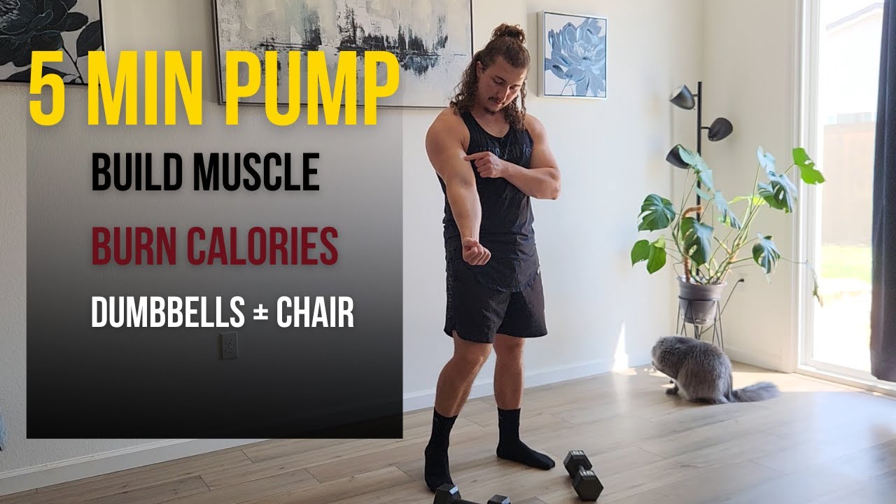 5 Minute Back & Biceps Pump | Follow Along Workout (No Talking)