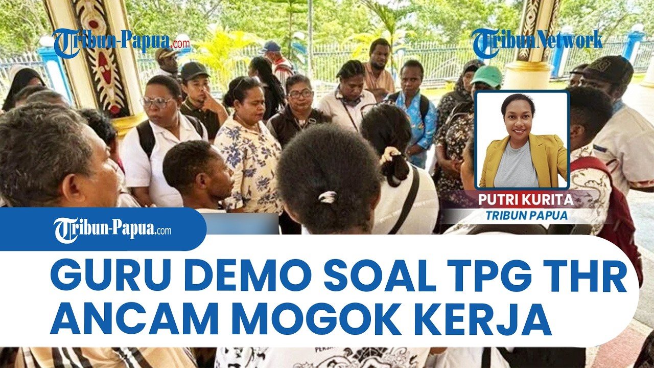 Tagih THR dan Gaji ke 13, Ratusan Guru di Sentani Desak Pemkab Jayapura Segera Cairkan Dana