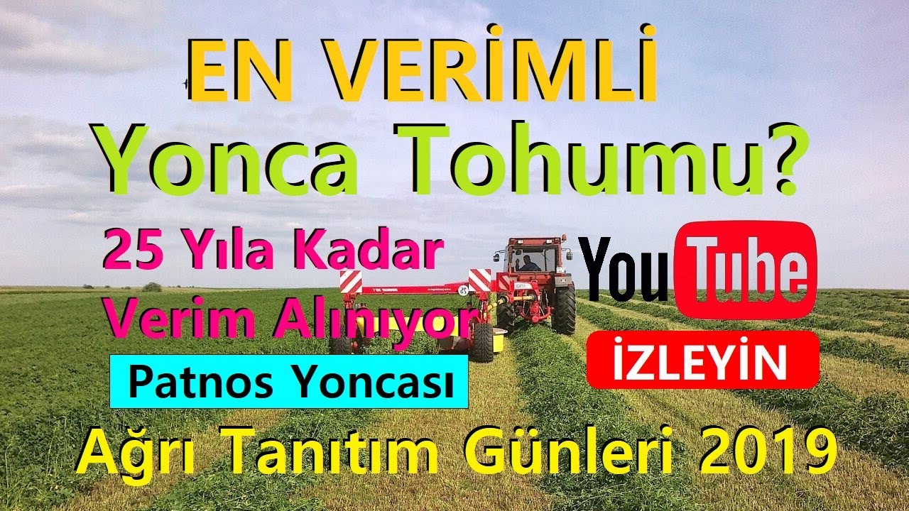 ❤️En Verimli Yonca Tohumu 🌿Patnos Yoncası 25 Yıla Kadar Verim Alınıyor ⭐️Ağrı Tanıtım Günleri 2019
