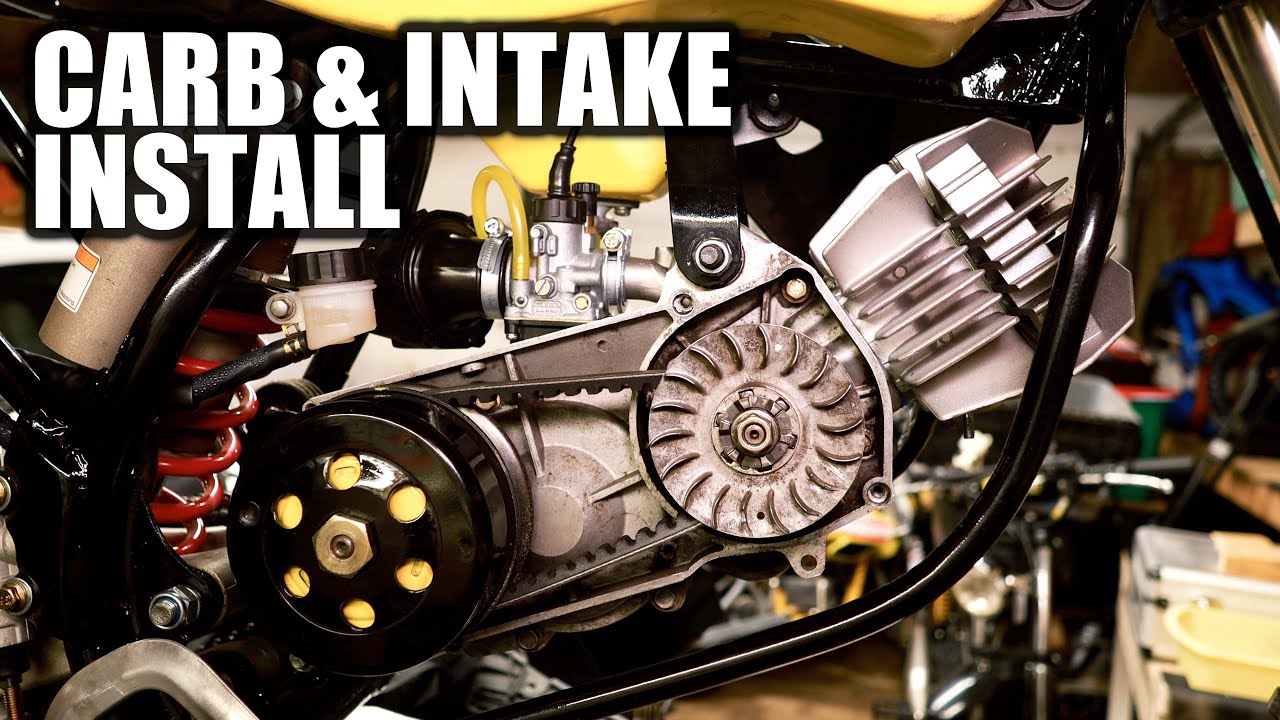 Dellorto PHBG Carburetor and Metra kit intake Install Derbi