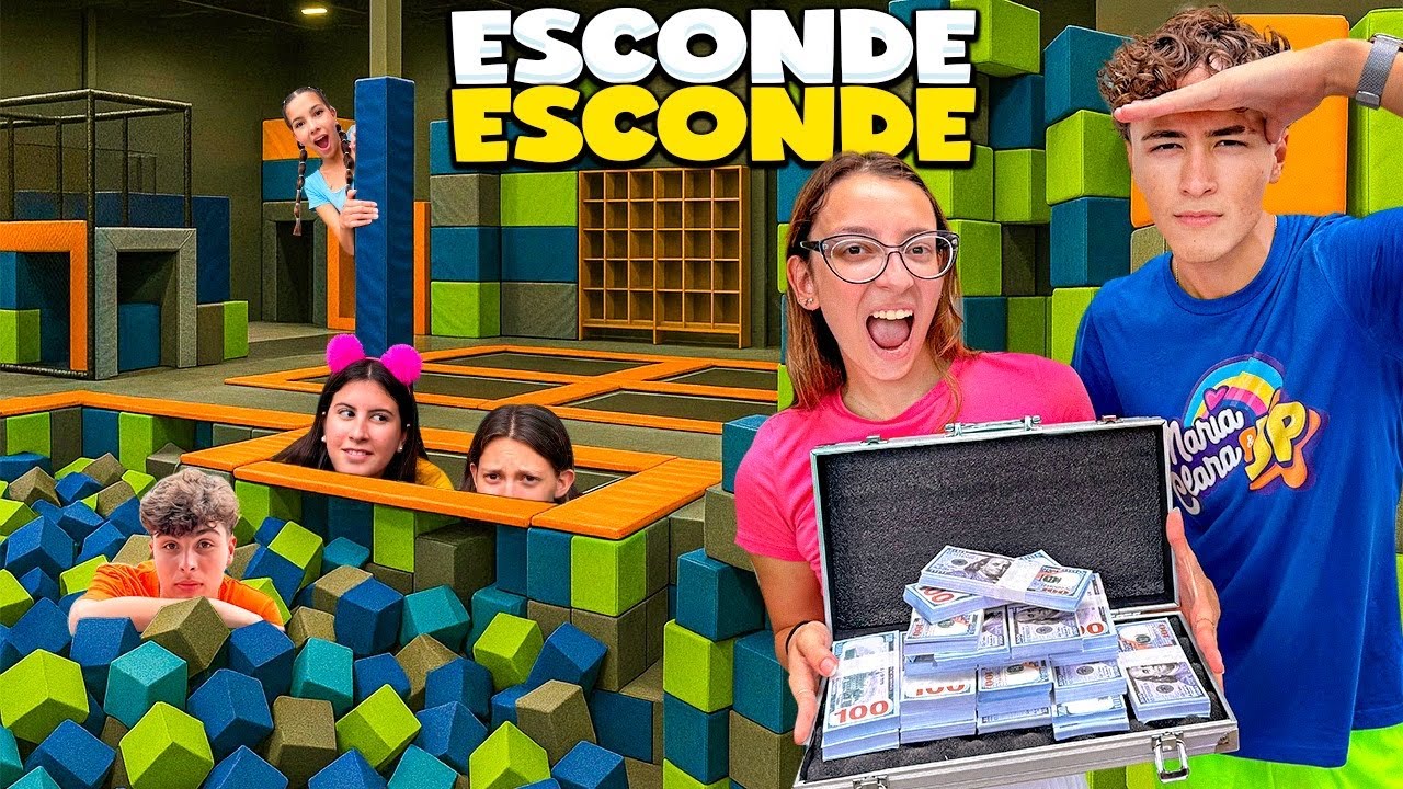 PIQUE ESCONDE EXTREMO NO TRAMPOLIM COM MEUS AMIGOS YOUTUBERS