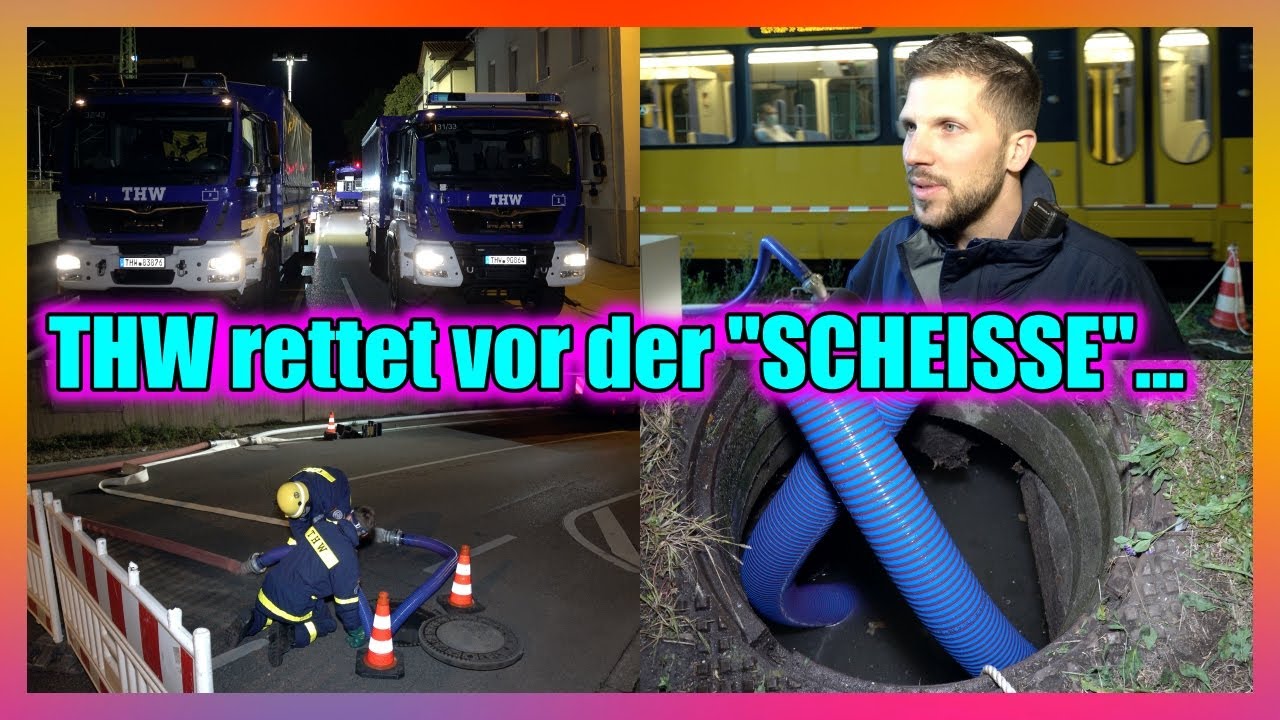 [STUTTGART: KANAL RANDVOLL] - THW RETTET STADTTEIL BUCHSTÄBLICH vor der SCHEISSE (S21 Baustelle) [E]