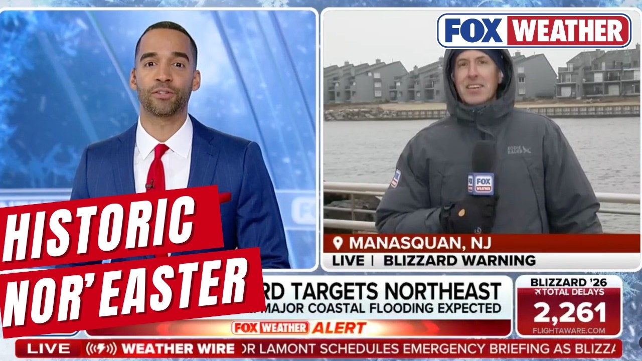 Entire State of New Jersey Under A Blizzard Warning As Historic Nor'easter Arrives