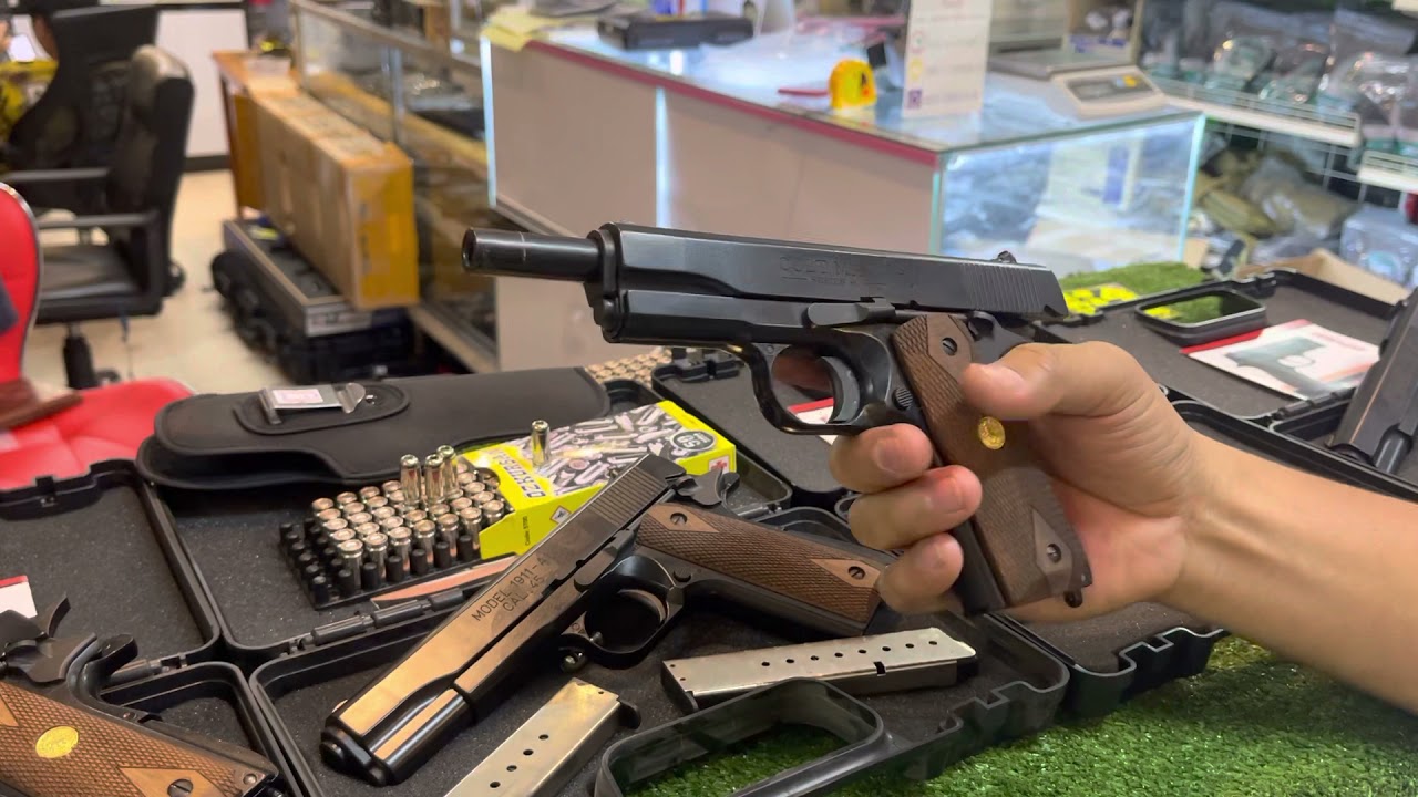 ทดสอบ M1911สีดำเงามาใหม่5โมเดล ปืนแบลงค์กันค่าย AKSA นำเข้าจากตุรกีขนาด 9 P.A.K มาพร้อมโปรโมชั่นดีๆ