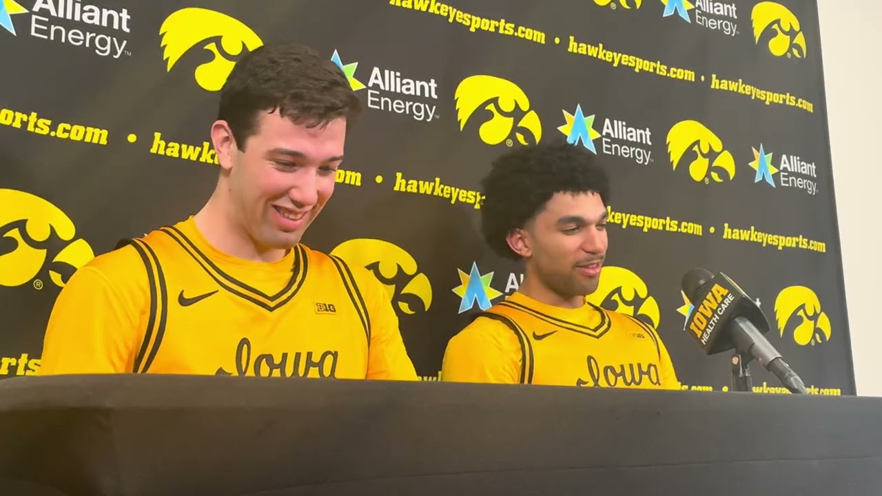 Alvaro Folgueiras, Kael Combs reacts to Iowa basketball’s win over Ohio State