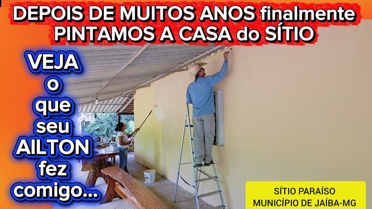 PINTANDO A CASA DO S&Iacute;TIO + veja o que seu AILTON fez comigo 