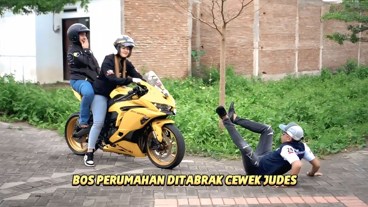 MENGINGAT HUBUNGAN DIMASA LALU PEMILIK PERUMAHAN DITABRAK DUA CEWEK CANTIK NAIK NINJA JX