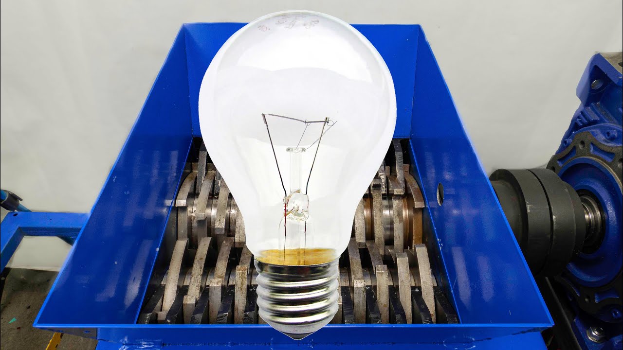 SHREDDER VS LIGHT BULBS | SATISFYING